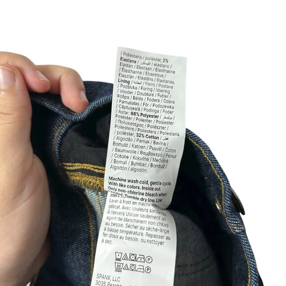 SPANX Original EveryWear Flare Jeans NWT Women's Sz SP Raw Indigo Skinny Shaping - Picture 9 of 9